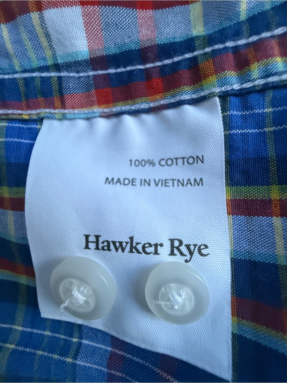 Hawker Rye Men’s Blue Plaid Button-Down Shirt Size XL - Picture 10 of 12